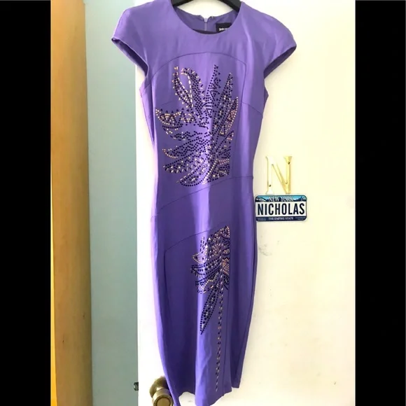 just cavalli purple dress Just Cavalli Vintage Pre-owned Asymmetric rhinestone-embellished Dress | Purple